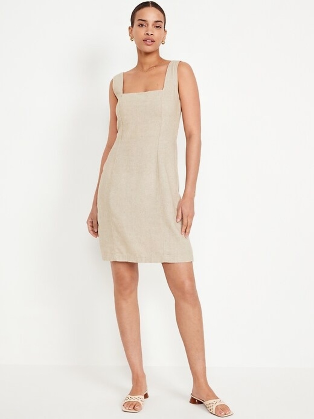 OLD NAVY | Sleeveless Linen-Blend Mini Dress Sz M